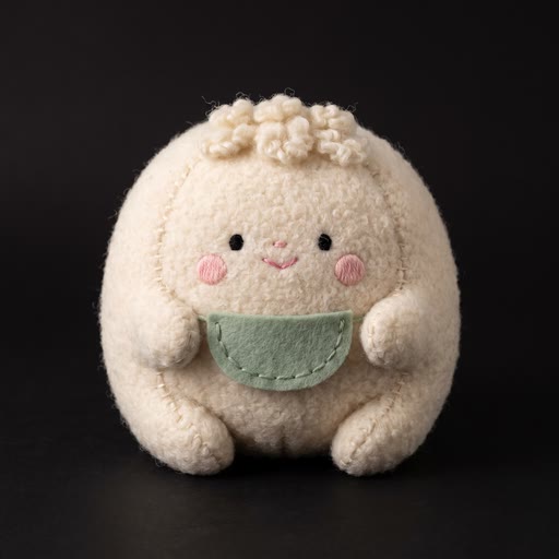 양털 부클 원단으로 만든 봉제 인형 모루